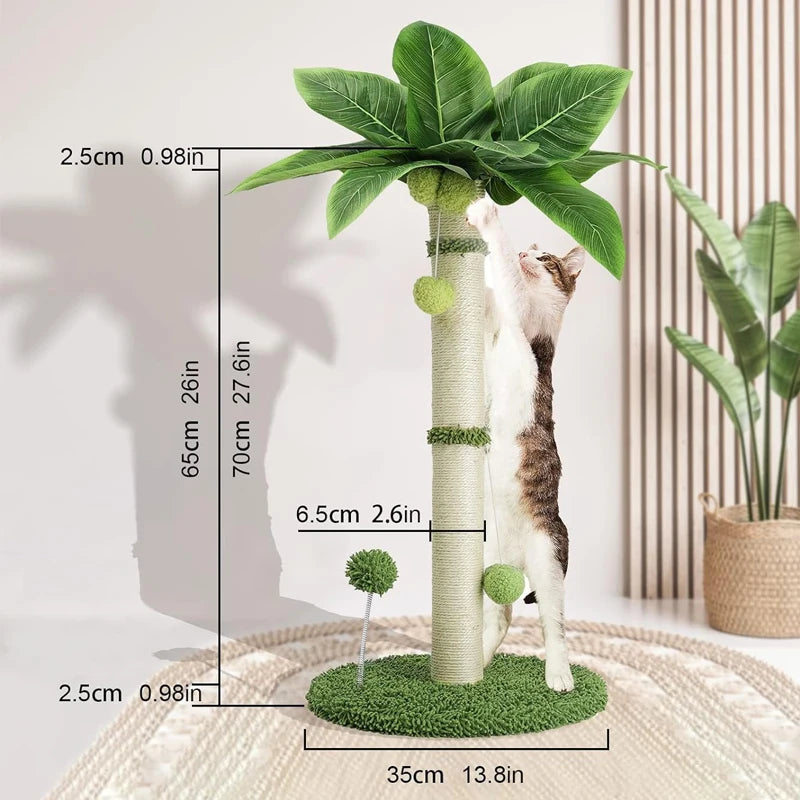 Cat Scratching Pos for Cats 65cm Tall Scratch Tree with Premium