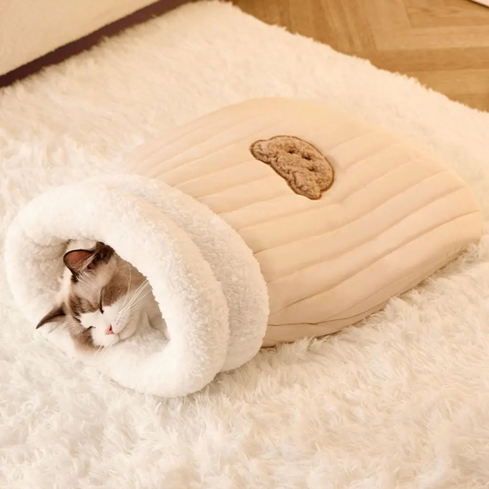 Warm Cat Sleeping Bag Comfortable Soft Cat Bed Tunnel Cat Nest Pet House