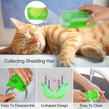 Cat Scratcher Massager for Cats Scratching Pets Brush Remove Hair Comb