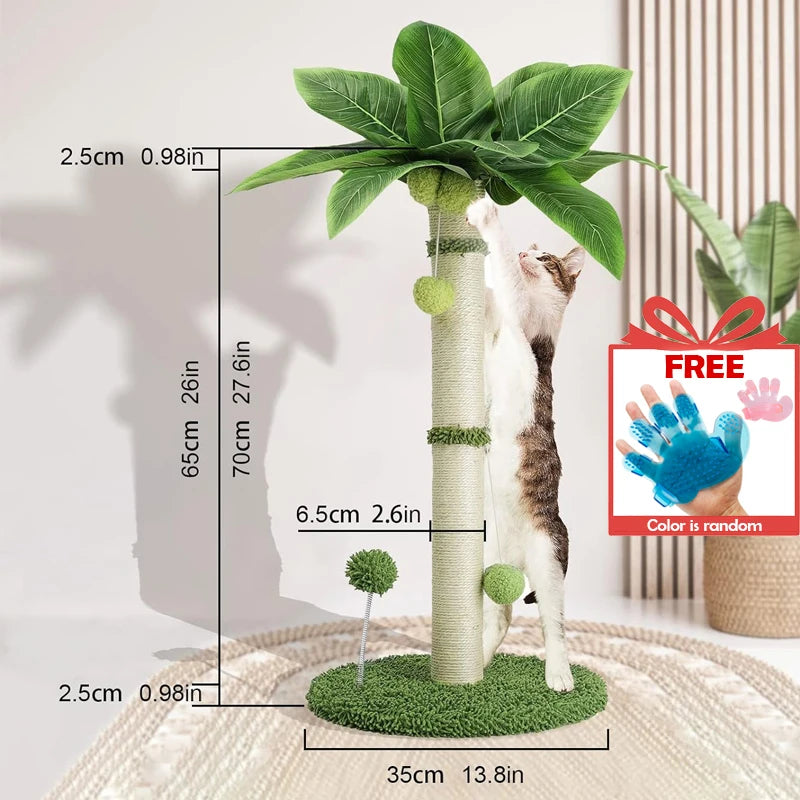 Cat Scratching Pos for Cats 65cm Tall Scratch Tree with Premium