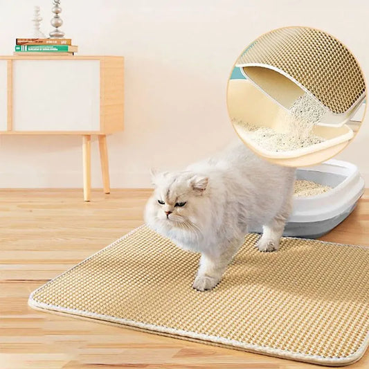 Pet Cat Litter Mat Waterproof Double Layer Cat Litter Trapping Pet Litter