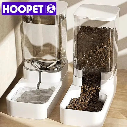 HOOPET Dog Feeder Cat Automatic Feeding Water Bowl Transparent Pet