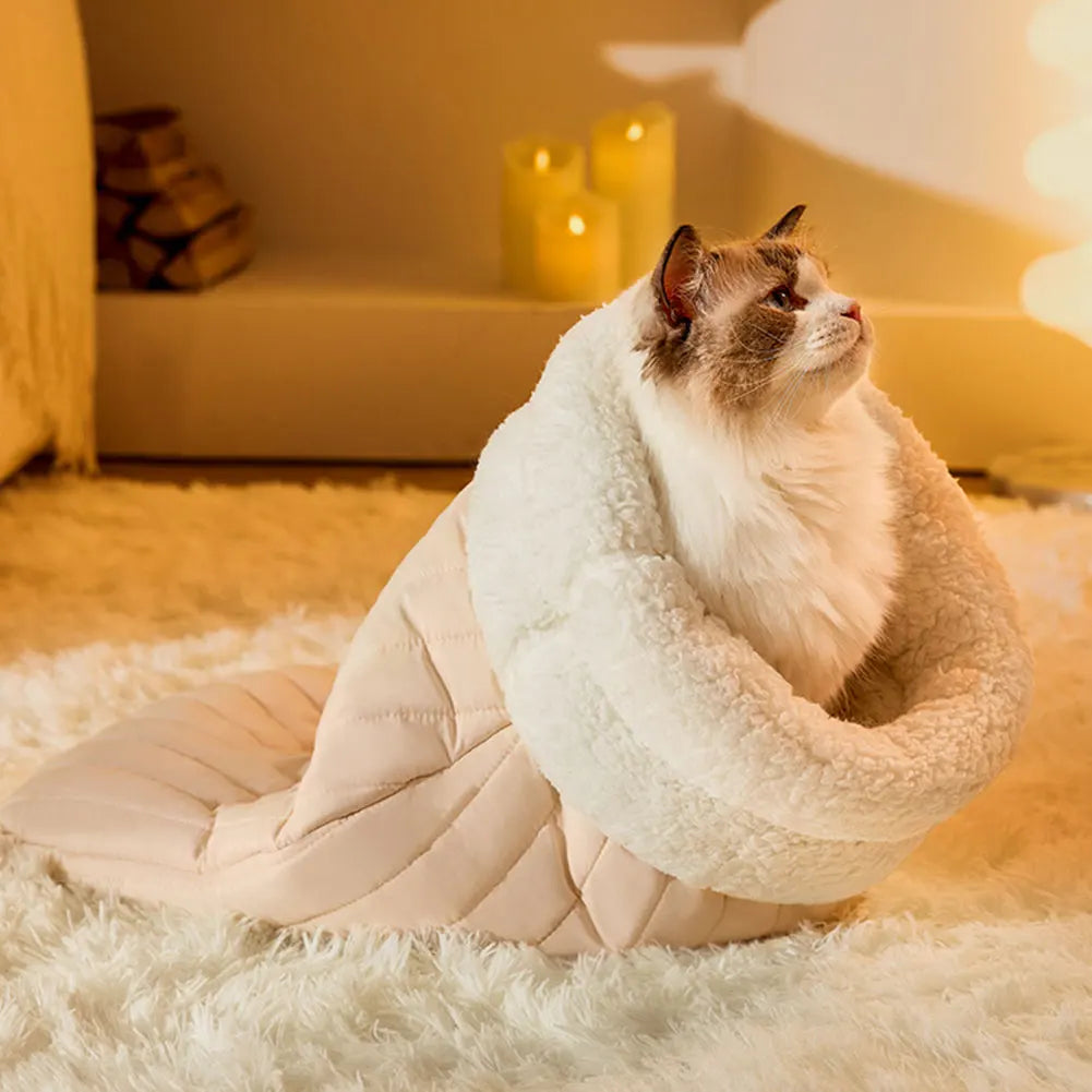 Warm Cat Sleeping Bag Comfortable Soft Cat Bed Tunnel Cat Nest Pet House